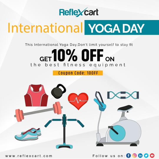 Grab a great discount on fitness essentials this International yoga day!