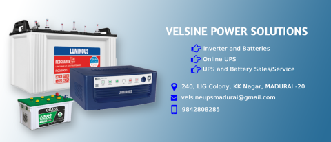 Velsine Power Solutions | Inverter Dealer in Madurai | Stabilizer & Battery Dealer Madurai