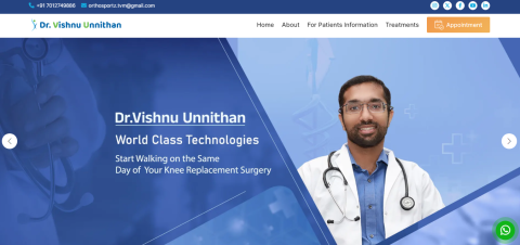 Best hospital knee replacement|Dr.vishnu Unnithan