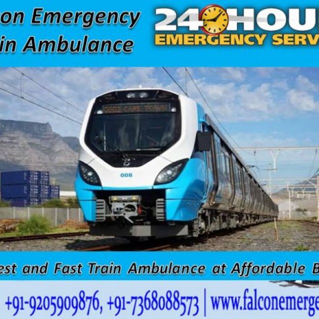 Use Falcon Train Ambulance Facilities in Patna with Advanced Medical Team