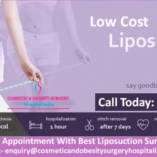 Affordable cost of Liposuction Surgery in India