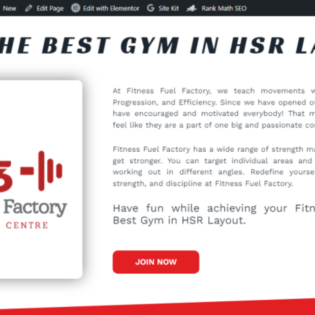 Fitness Fuel Factory HSR Layout