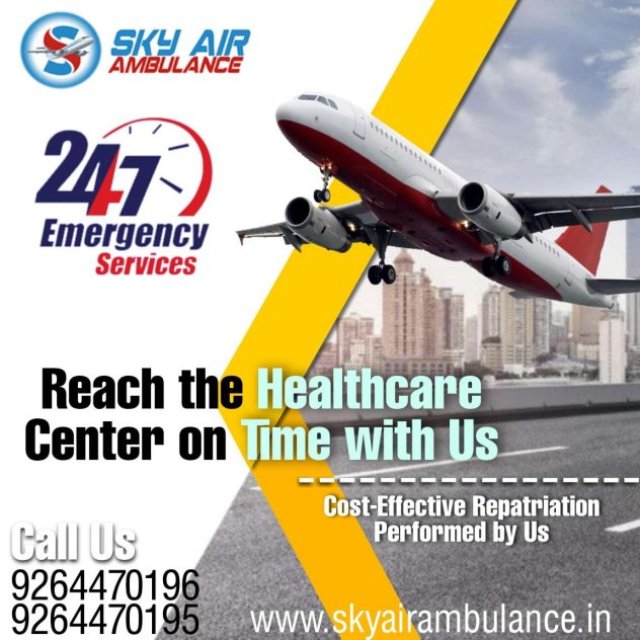 Save Life by Sky Air Ambulance from Hyderabad with Doctor Facility