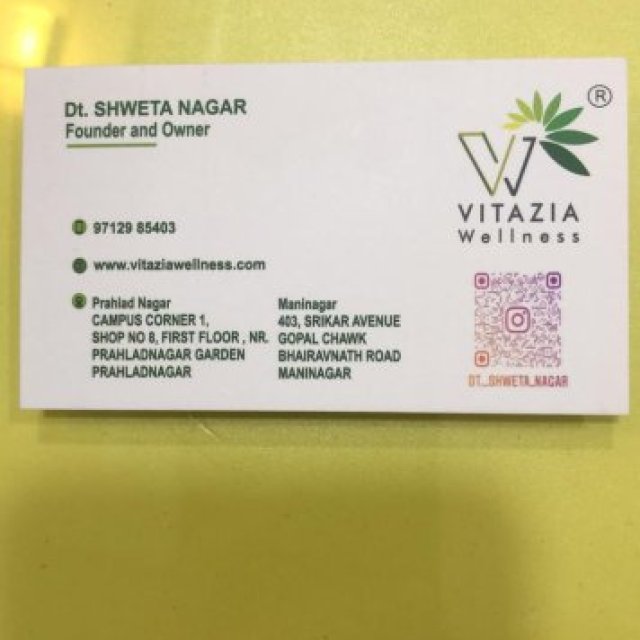 Dt. Shweta Nagar - Vitazia Wellness