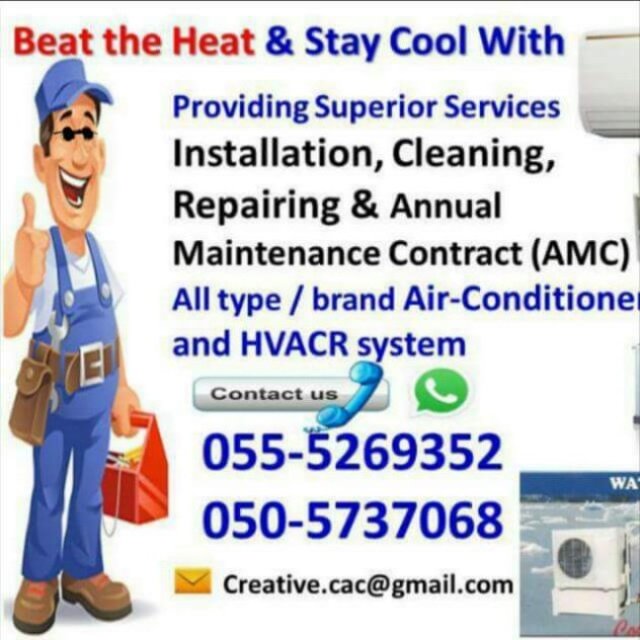 Central AC Ducted Split Fan Coil Unit Package Air Con Chiller Maintenance Works