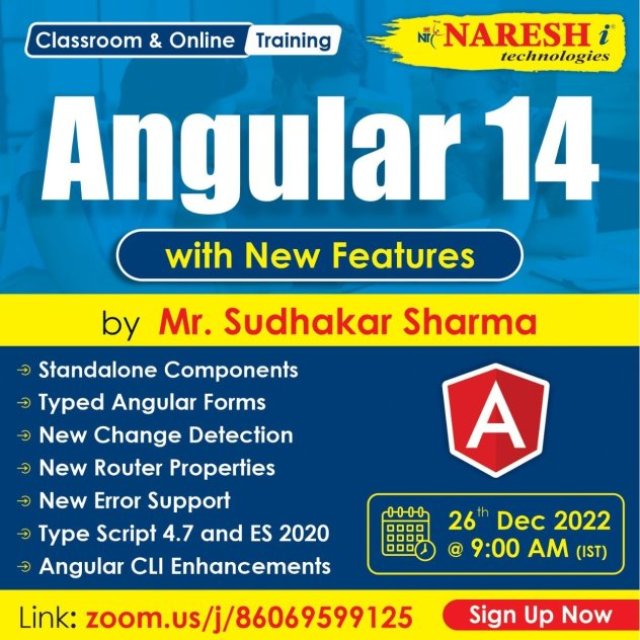 Attend Free Demo On Angular- 14 by Mr. Sudhakar Sharma - NareshIT