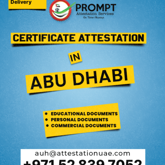 Prompt Attestation Services  Abu Dhabi