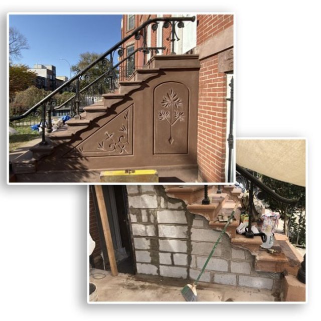 Brownstone Facade & Stoop Restoration - Innovation Construction NY