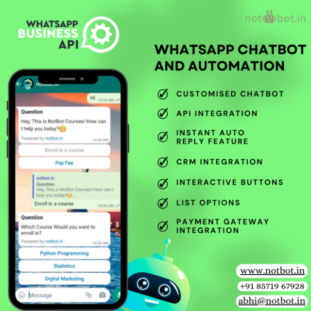 NotBot: WhatsApp Chatbot and Automation Solutions