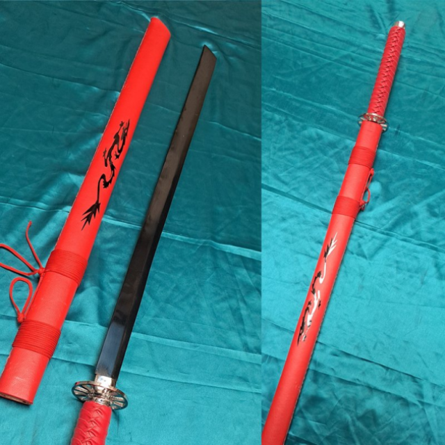 Red Ninja Sword Black Blade