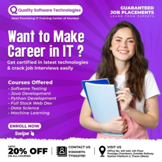 Quality Software Technologies - Software Testing, JAVA, Python, Full Stack , Data Science , IT Training & Placement