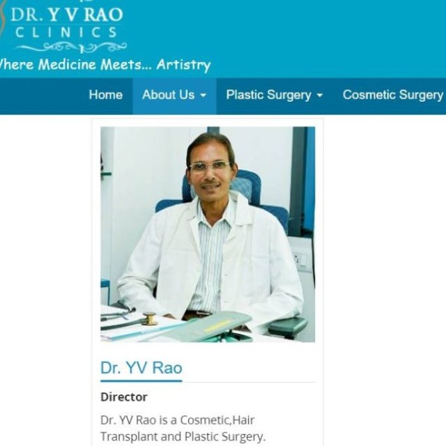 Best Cosmetic Surgeon in Hyderabad - Dr YV Rao Clinics