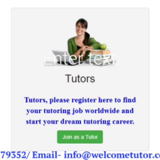 Welcome Tutor - Connects Tutor Students Globally