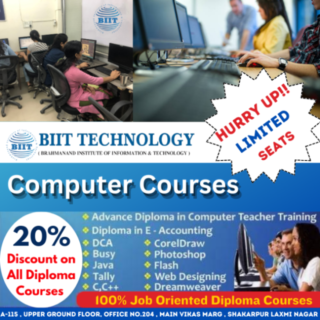 Join Best Computer Course in East Delhi - Biit Technology