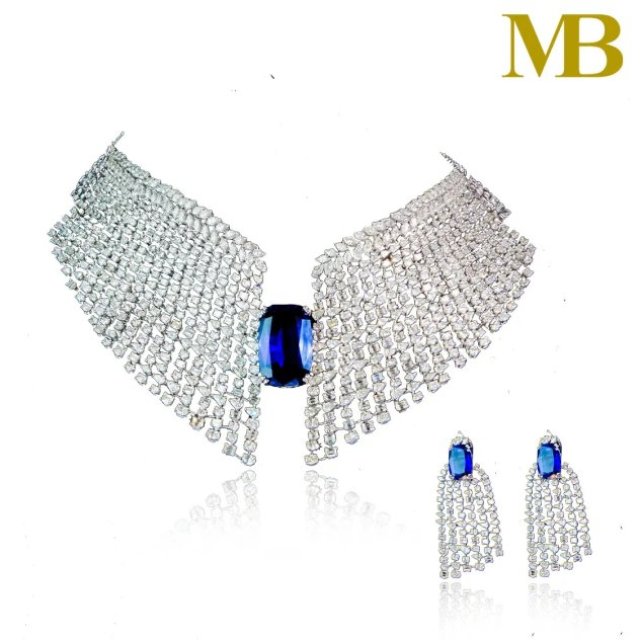 Diamond pendant necklace- MB Jewellers by Jatin Mehra