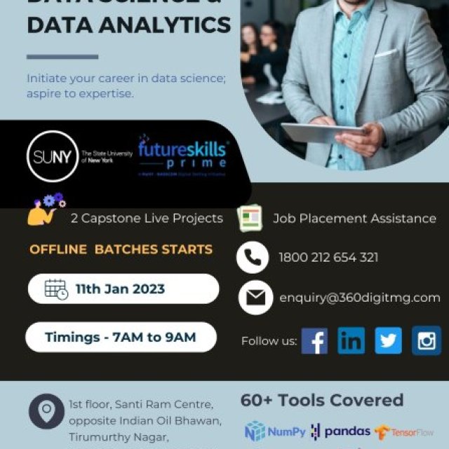 360DigiTMG - Data Analytics,Data Science Course Training in Chennai