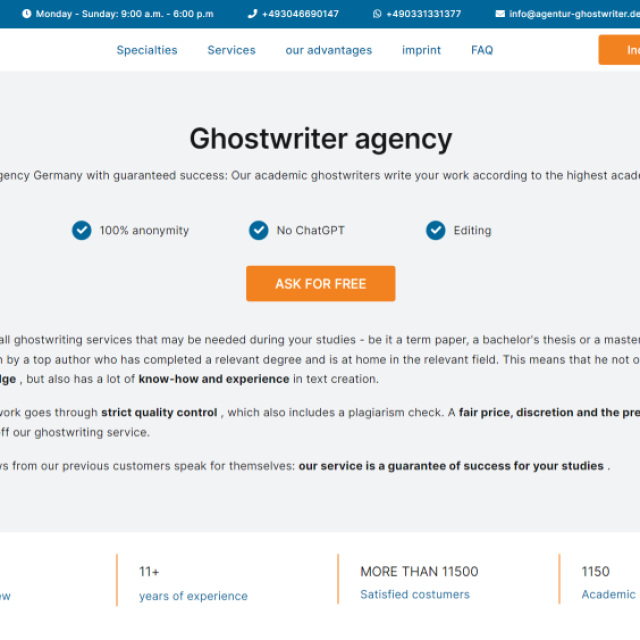 Agentur Ghostwriter