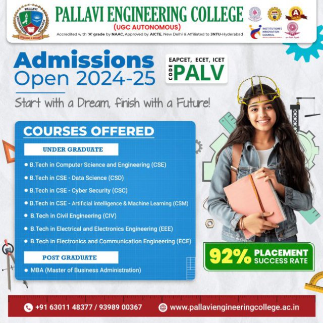 Top Engineering College in Secunderabad,Hayathnagar, Nagole,Uppal,LB Nagar | 92% Placement Success Rate - Pallavi Engineering College